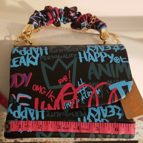 NWT Hello 3aM Graffiti Crossbody Purse - Picture 9 of 12